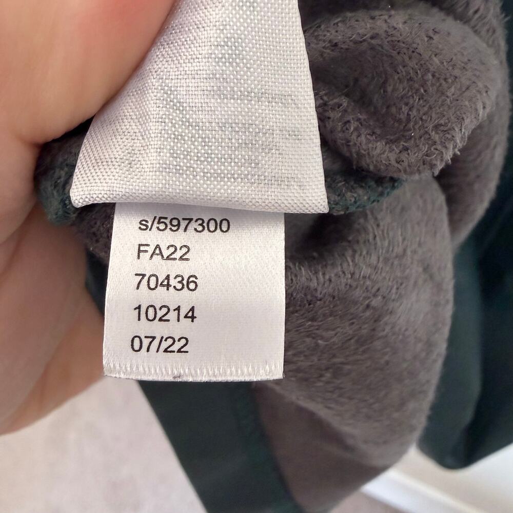 Ann Taylor Factory (2P) Deep Teal Faux Leather Mini Dress Puff Sleeve V Neck - Picture 5 of 5